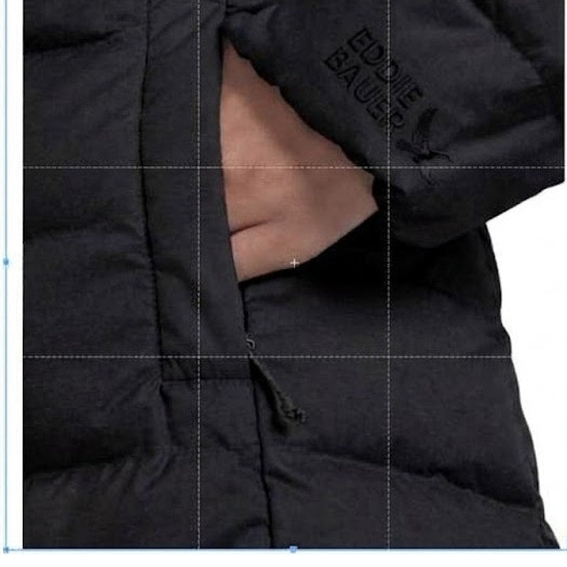 New Eddie Bauer Womens XS CirrusLite Black 650FP Down Hooded Puffer Parka Jacket