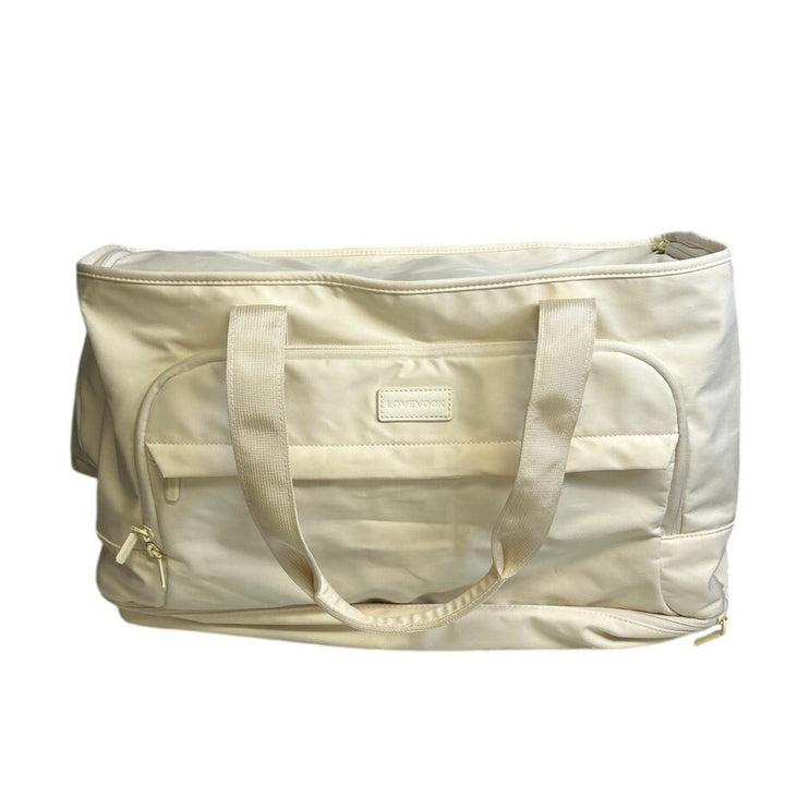 LOVEVOOK Ivory Womens Large Capacity Water Resistant Fabric Travel Weekend Bag
