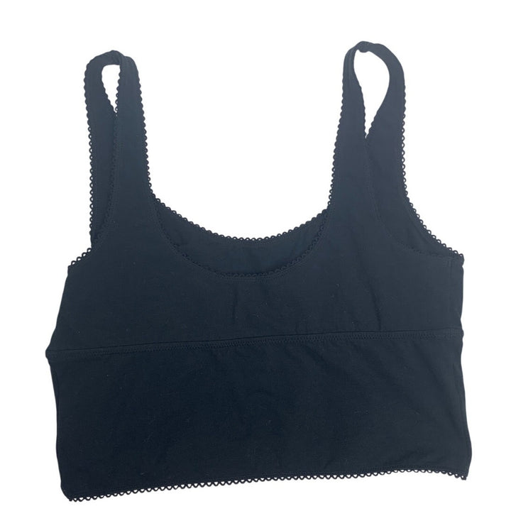 New Superchill by Aerie Womens Small Black Unlined Scalloped Thin Strap Bra
