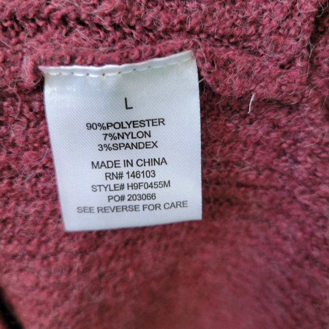 NWT New Hippie Rose Juniors Large Wine Red Turtleneck Polyester Tunic Sweater