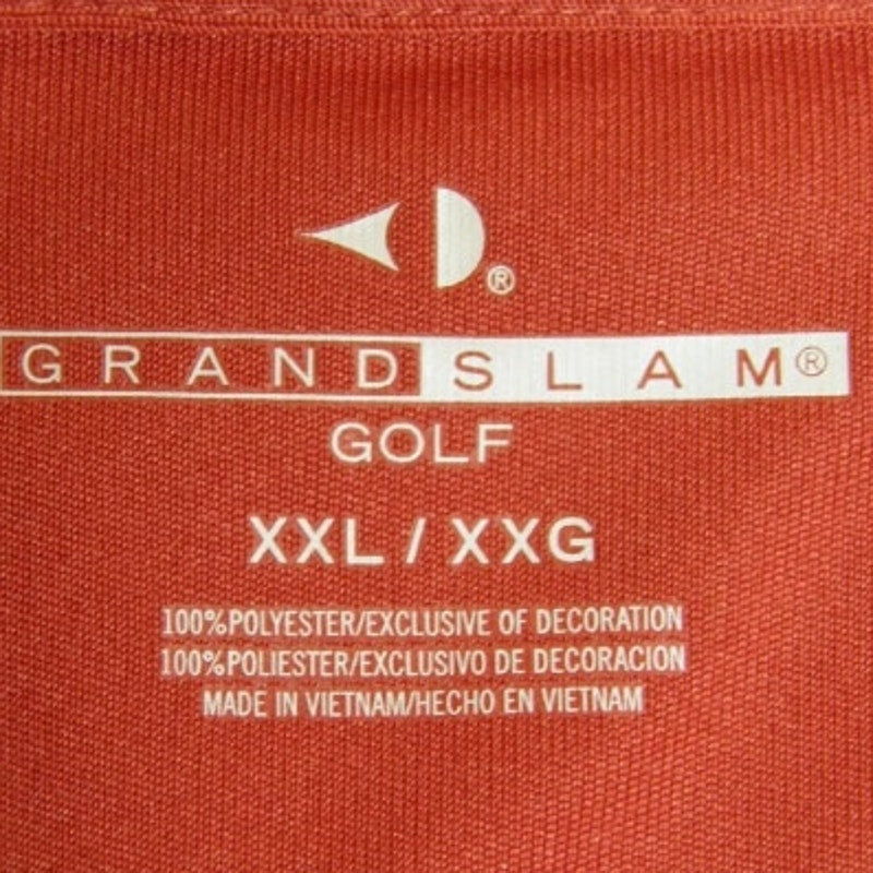 Grand Slam Golf Mens XXL Short Sleeve 100% Polyester Short Sleeve Polo Shirt