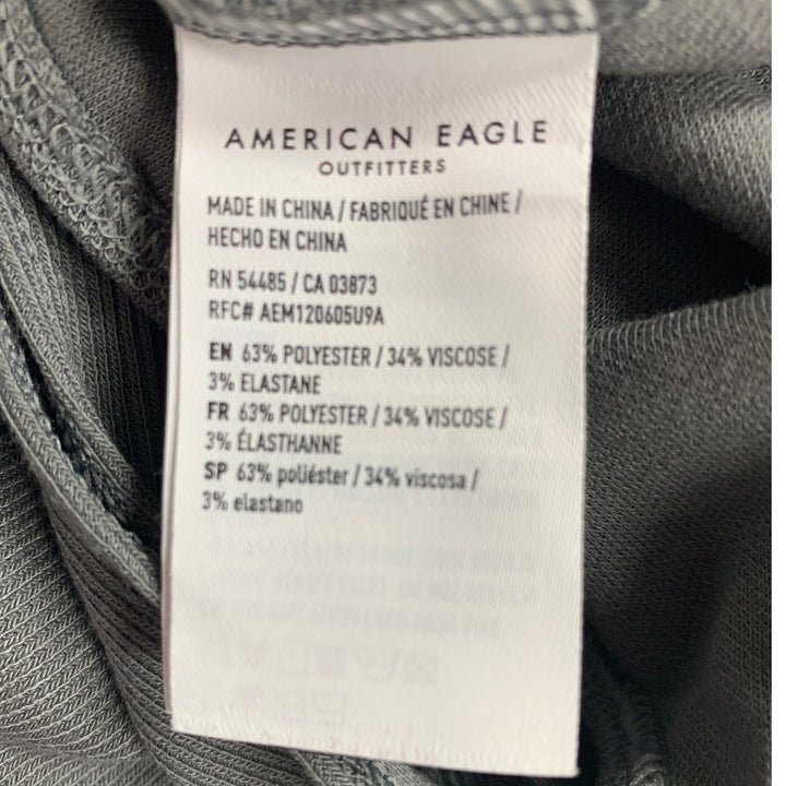 New American Eagle Womens Small Long Sleeve Scoop Neck Snap Closure Bodysuit