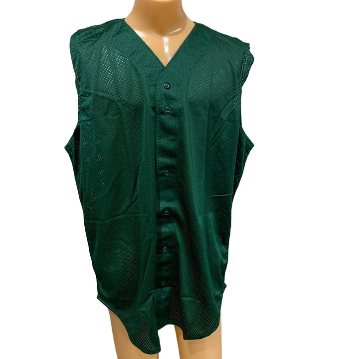 2 New Tag Team Uniform Adult Medium Button Down Baseball Mesh Jersey Tank Tops