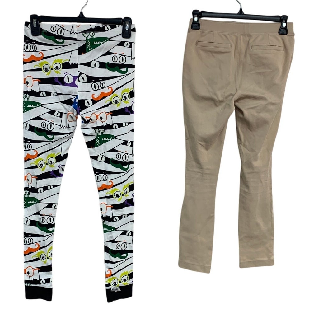2 New Hide &amp; Eek Cat &amp; Jack Girls Large (10/12) Glow In The Dark Uniform  Pants