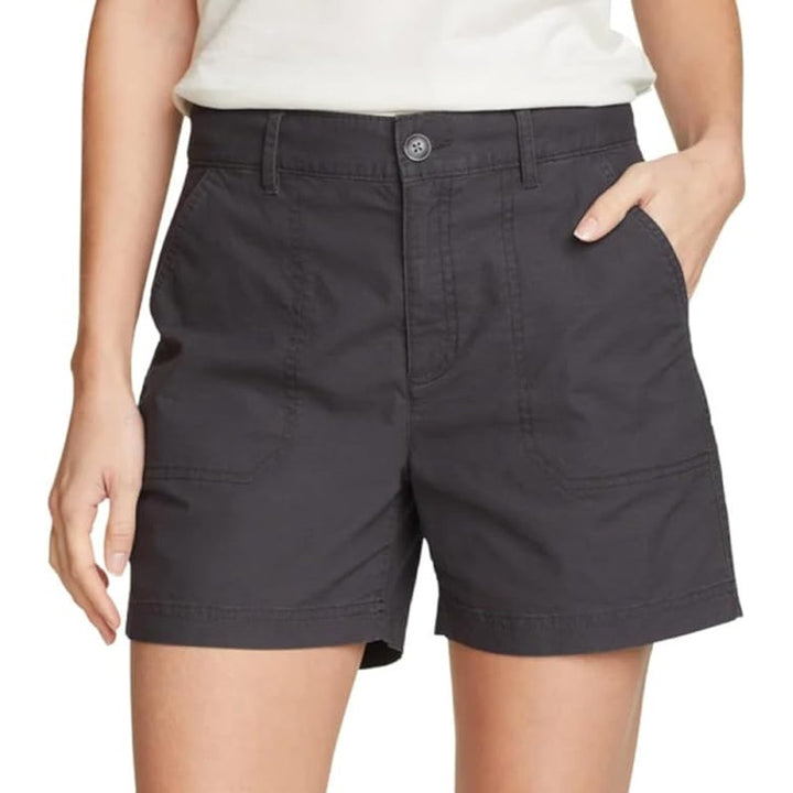 New Eddie Bauer Womens Size 16 Carbon Gray Adventurer Stretch Ripstop Shorts