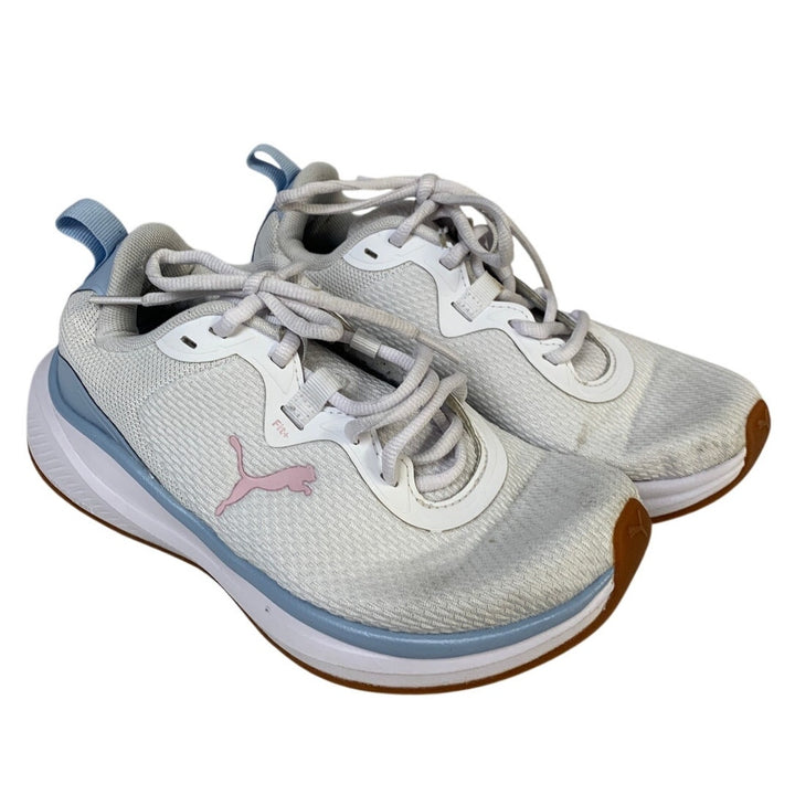 Puma Womens Size 7 White Blue Lace Up Skyrocket Sneaker Athletic Tennis Shoes