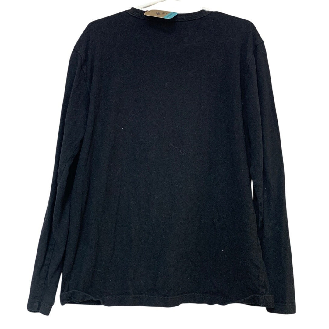 Upcycled Hand Printed Youth Medium Save The Earth World Long Sleeve Tee Shirt