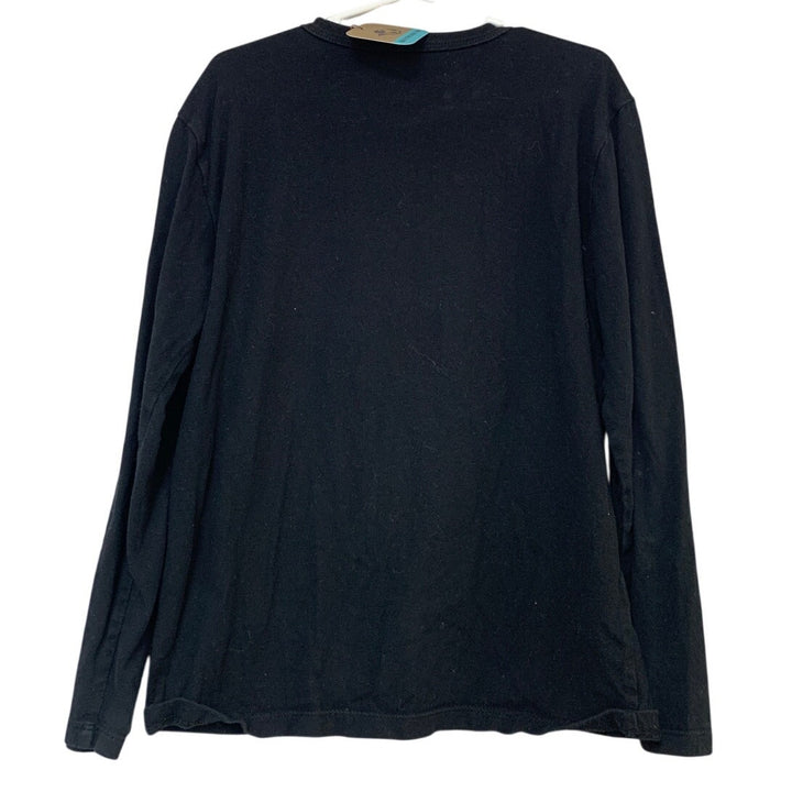 Upcycled Hand Printed Youth Medium Save The Earth World Long Sleeve Tee Shirt