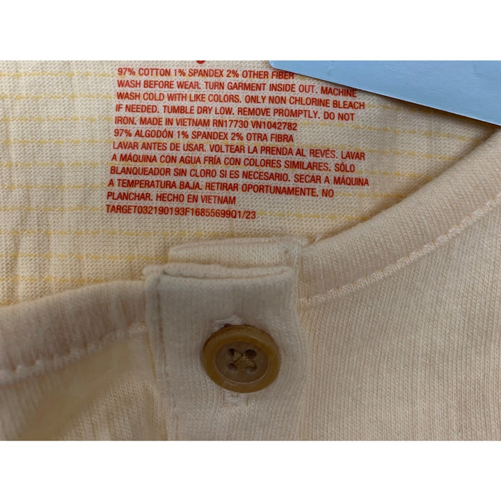 New Cat &amp; Jack Girls Medium (8) Pastel Yellow Cotton Blend Short Sleeve Dress