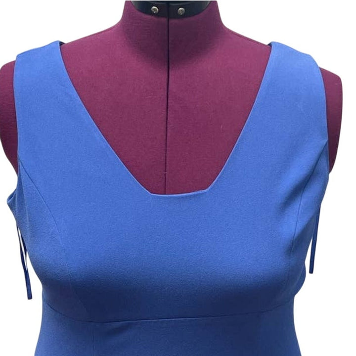 Amanda Smith Plus Size 16 Sleeveless Deep V-Neck Body Con Stretchy Midi Dress