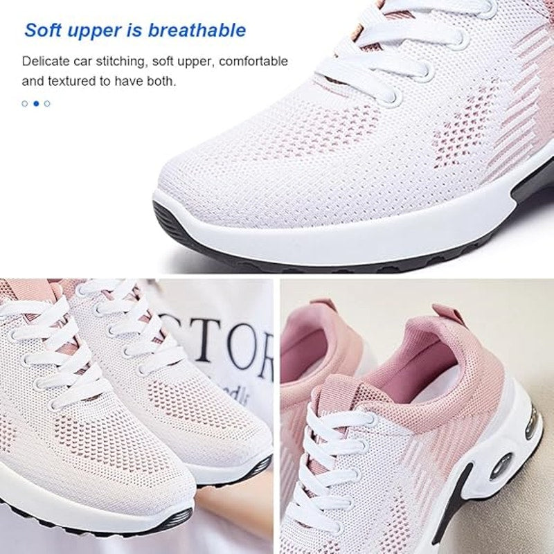 Padgene Womens Size 10.5 Pink Sneakers Lace Up Slip On Closed Round Toe Shoes