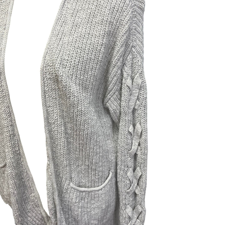 Mossimo Supply Co Womens Small Cabled Arms Open Front Cardigan Sweater