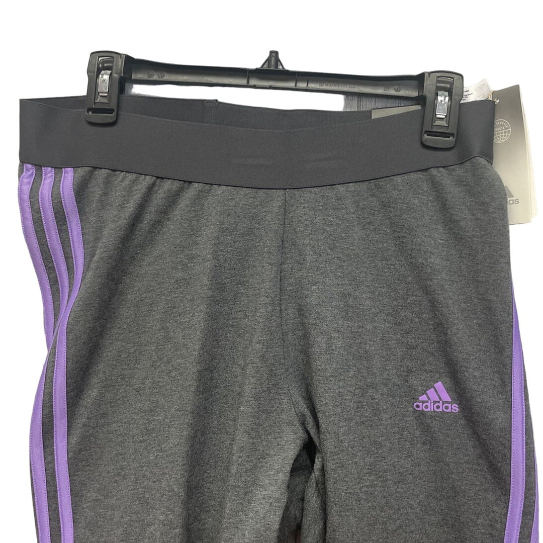 New Adidas Womens Plus Size 1X Cotton Blend Mid Rise Tight Fit Athletic Leggings