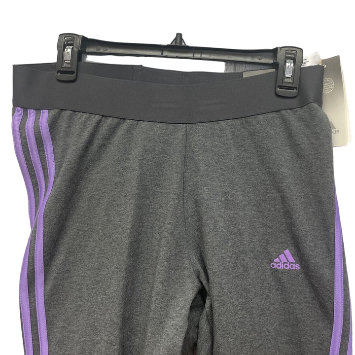 New Adidas Womens Plus Size 1X Cotton Blend Mid Rise Tight Fit Athletic Leggings