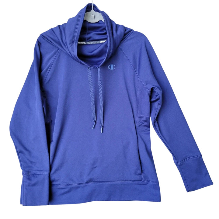 Champion Womens Large 100% Polyester Cowl Neck Long Sleeve Pullover Sweatshirt