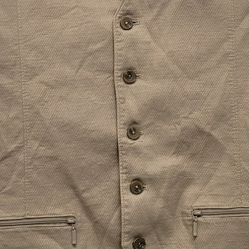 Structure Collection Mens XXL Lined Button Down Sleeveless Cotton Blend Vest