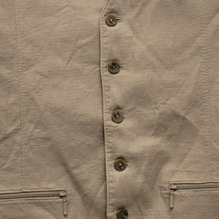 Structure Collection Mens XXL Lined Button Down Sleeveless Cotton Blend Vest