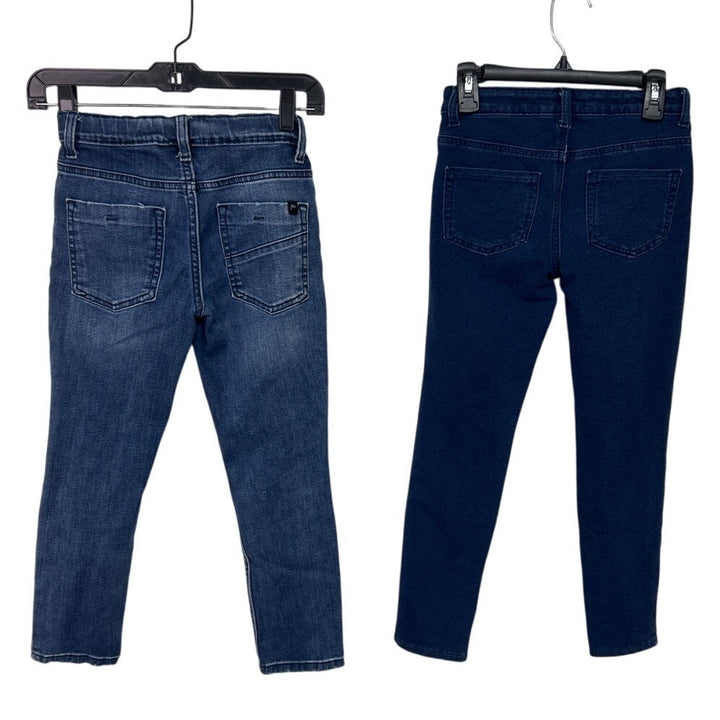Lot of 2 Art Class Cat &amp; Jack Girls Size 8 Adjustable Waist Denim Blue Jeans