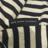 Hand Printed Upcycled Small Black White Stripe Boston Terrier Dog Reversible Tee
