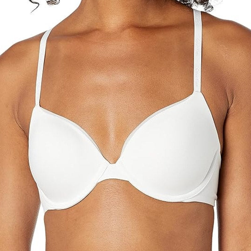 Calvin Klein Womens 36DD White Constant Convertible Strap Lightly Lined Demi Bra