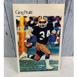 Vintage 1980s NFL Cleveland Greg Pruitt Mini Poster 38 of 50 Football Card