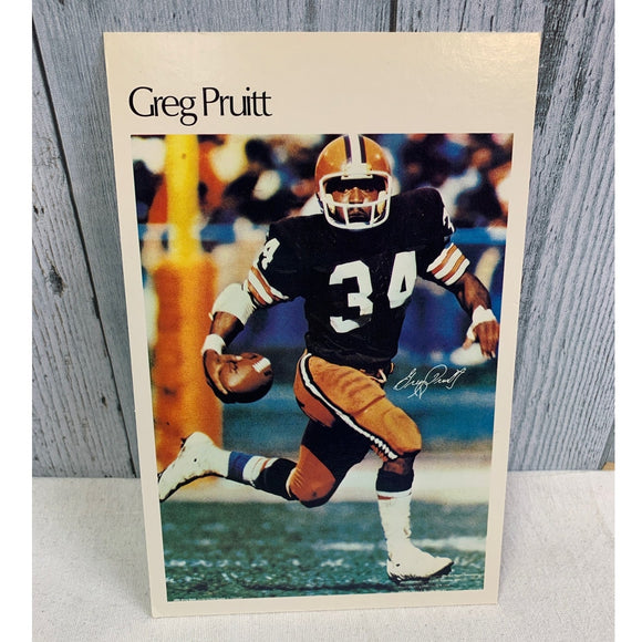 Vintage 1980s NFL Cleveland Greg Pruitt Mini Poster 38 of 50 Football Card