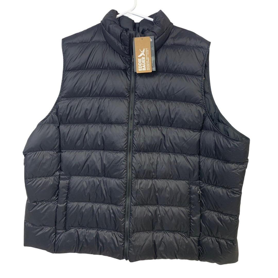 New Eddie Bauer Womens 3X Black 650FP CirrusLite Down Full Zip Puffer Vest