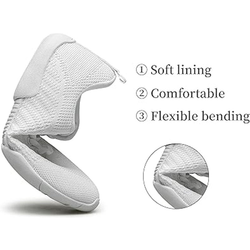 Baxinier Girls Size 3.5 White Lace Up Breathable Anti Slip Cheerleading Shoes