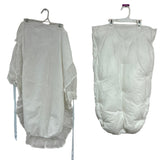 Vintage Handmade White Satin Lace Christening Baptism Pillow w Case and Ribbon