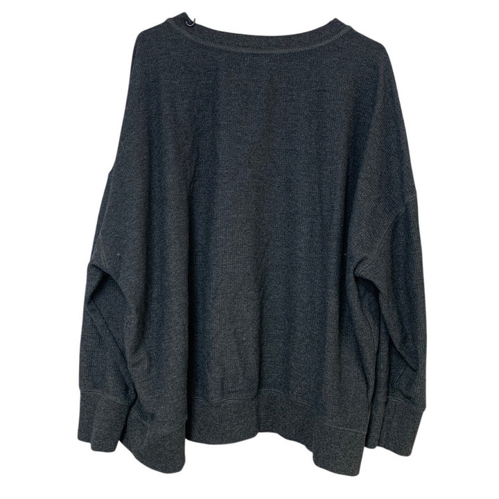 Maurices Womens 2X Pumpkin Faces Halloween Long Sleeve Ribbed Sweatshirt