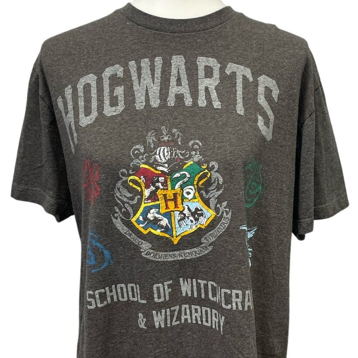 Harry Potter Hogwarts Mens Large Cotton Blend Short Sleeve Crew Neck Tee Shirt
