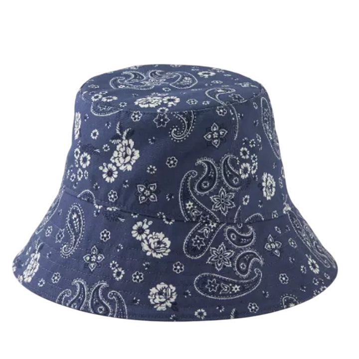 New Aerie Blue Bandana Paisley One Size 100% Cotton Canvas Bucket Hat
