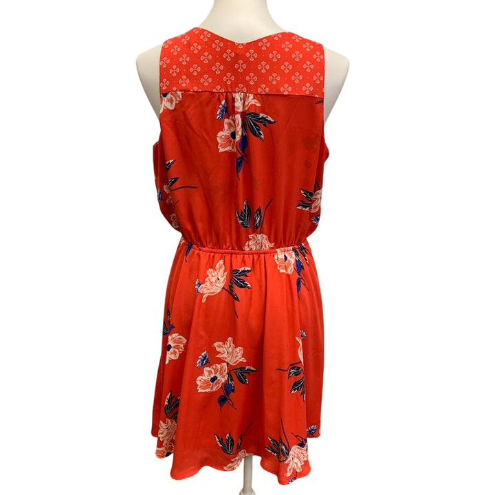 Maurices Womens Medium Lightweight Floral Flowy Sleeveless Fit Flare Dress