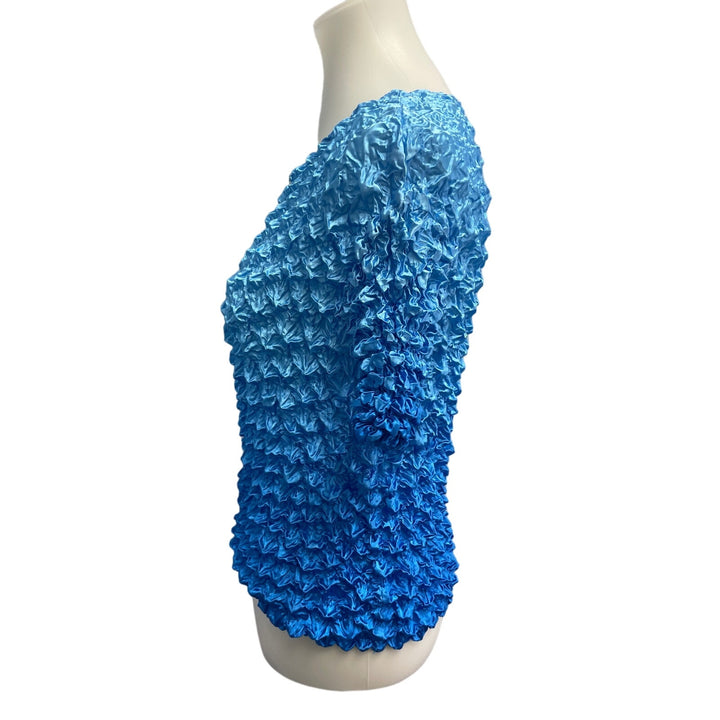 One Size Womens Blue Puffy Stretchy Expandable 100% Polyester Magic Shirtd