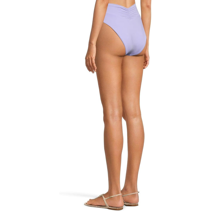 NWT New Becca Womens Small High Waisted Shirred Cheeky Cut Bikini Bottoms