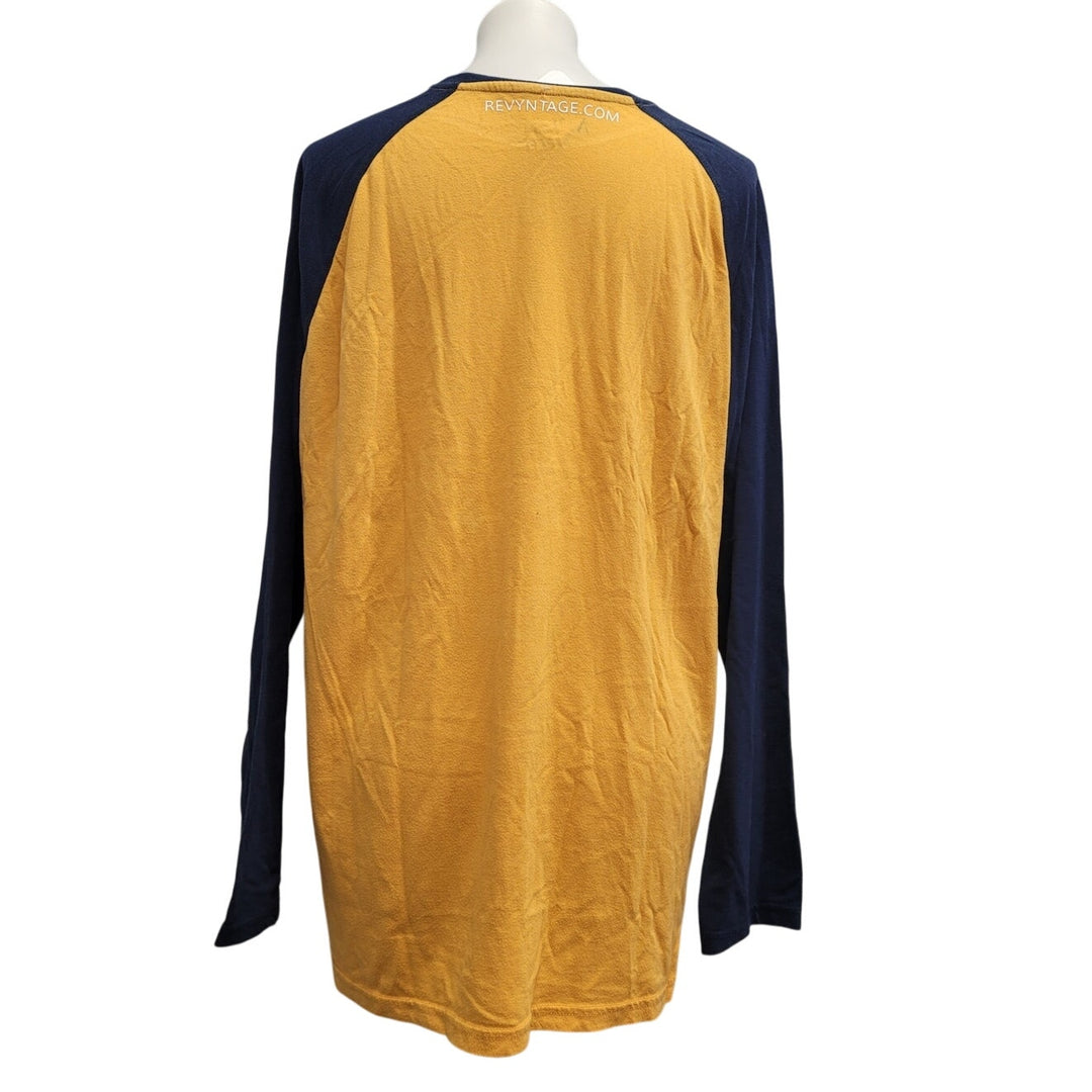 Hand Printed Upcycled Mens Large Saving the Planet Superpower Long Sleeve Tee