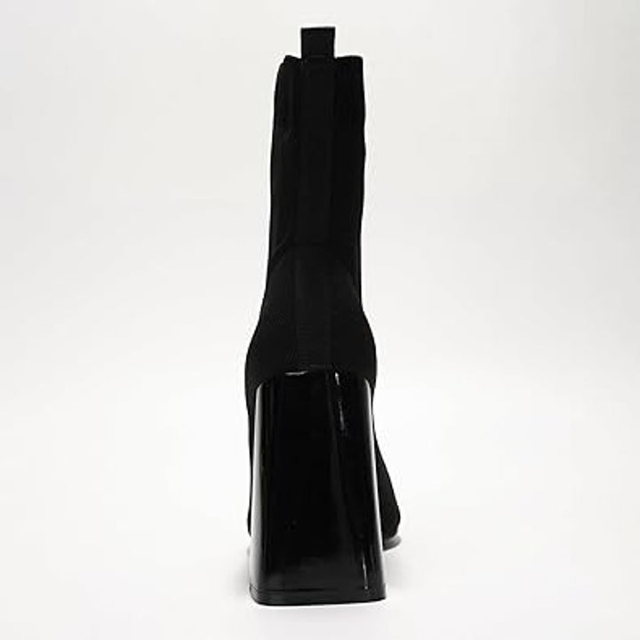 Cape Robbin Womens Size 7 Black Fabric Pointed Toe 4" Heels Booties Ankle Boots