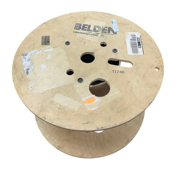 Used 18" Diameter Wooden Cardboard Center Plywood Spool Craft Supply Decor