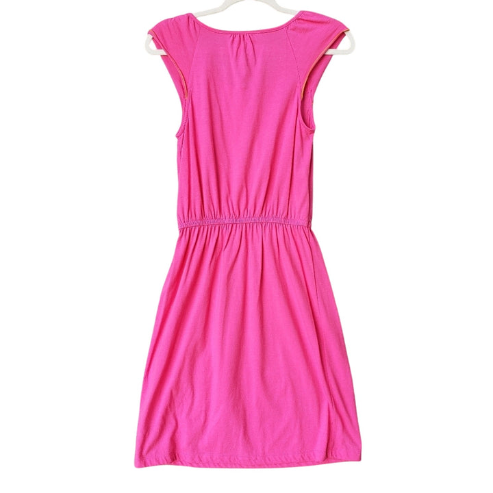 Old Navy Womens Small Cotton Blend Pink Elastic Waist Sleeveless Blouson Dress
