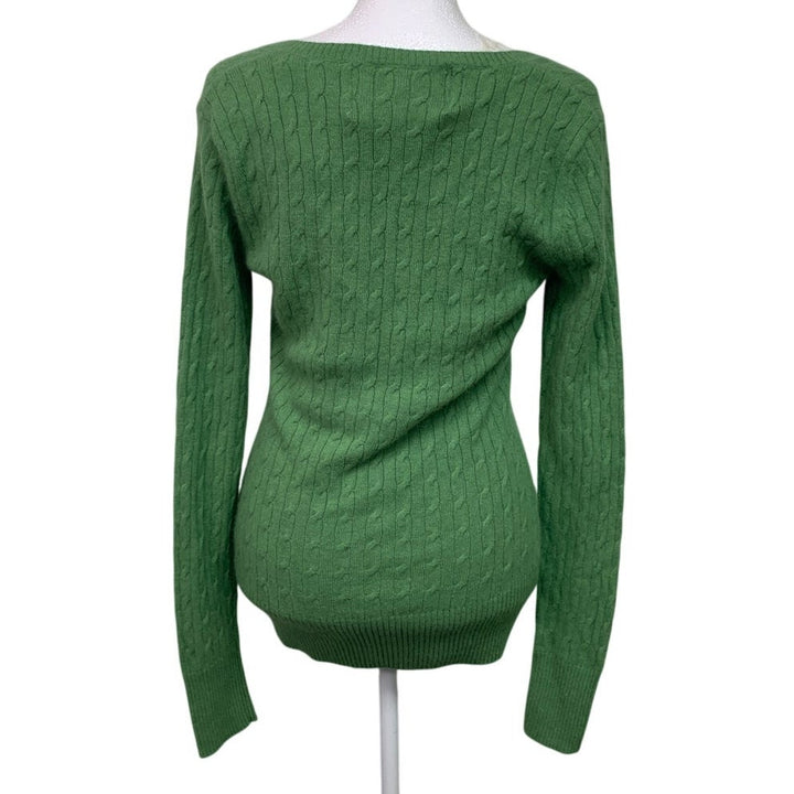 NWT New Lucidity Womens Large Rabbit Hair Blend Long Sleeve Deep V Knit Sweater