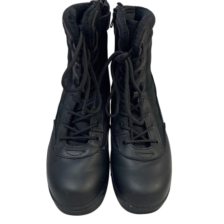Nortiv 8 Mens Size 10.5 Black Boot Lace Up Round Toe Side Zip Outdoor Snow Boots