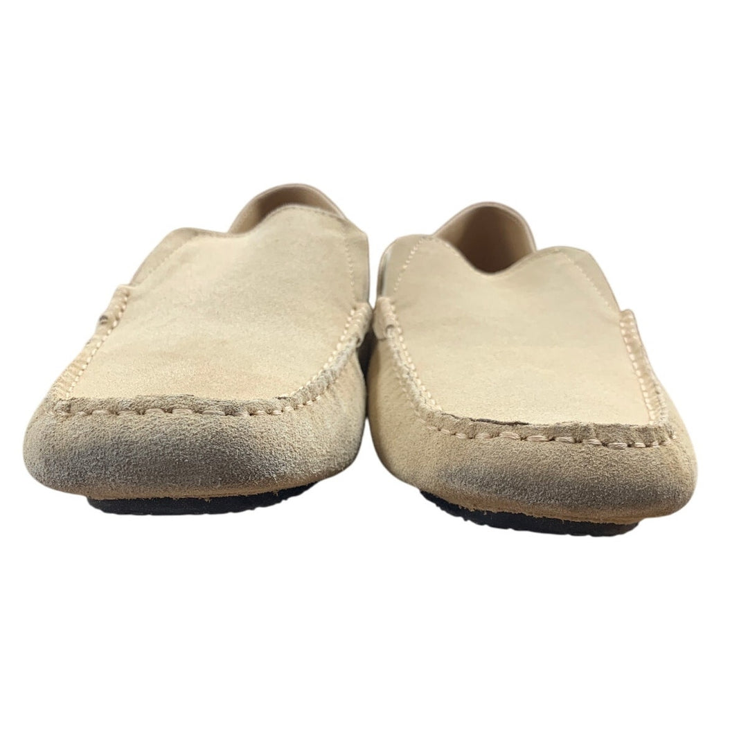 Go Tour Mens Size 11.5 Tan Faux Suede Slide On Anti-Slip Slippers Driving Shoes