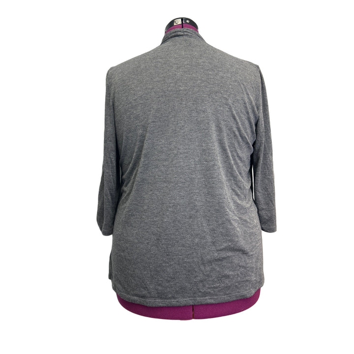 Lot of 2 AB Studio Faded Glory Womens XL Long Sleeve Scoop VNeck Tee Shirts