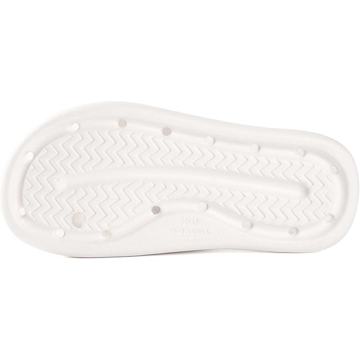 New Getoeu Womens Size 6 White PU Slip On Anti Slip Open Toe Shower Sandal Shoes