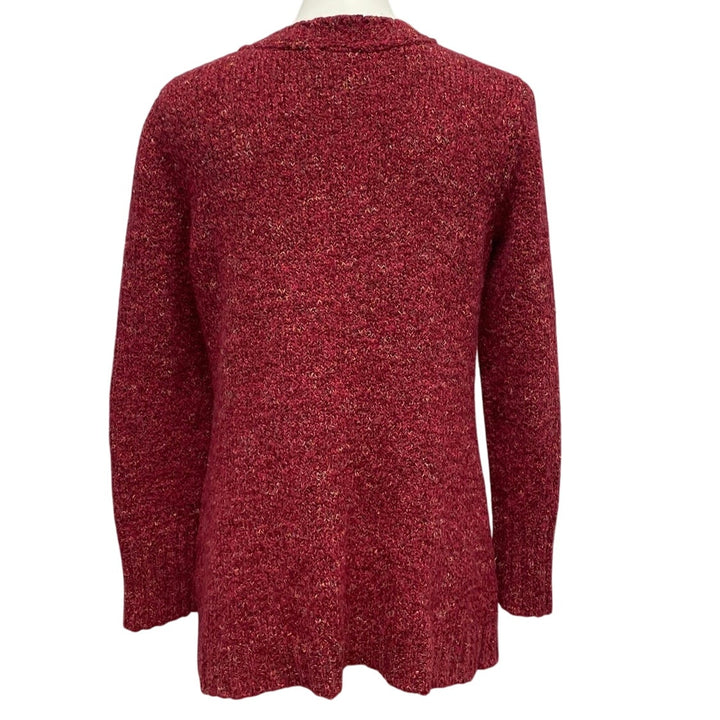 Charter Club Womens Medium Wool Blend Button Up Long Sleeve Cardigan Sweater