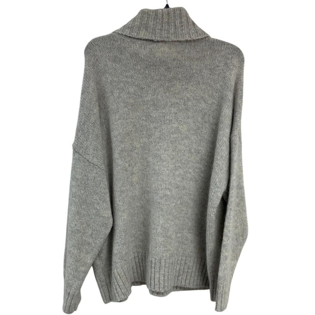 New American Eagle Womens Medium Gray Long Sleeve Cowl Neck Knit Sweater