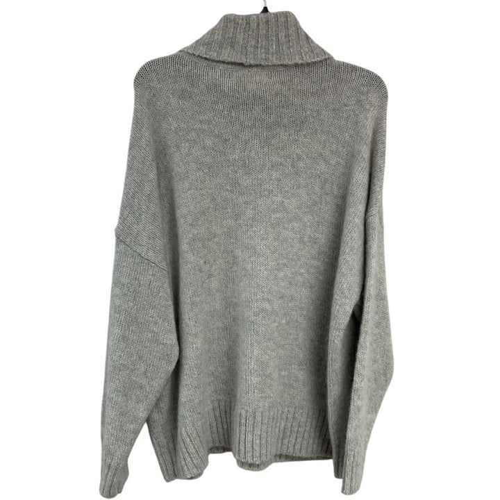 New American Eagle Womens Medium Gray Long Sleeve Cowl Neck Knit Sweater