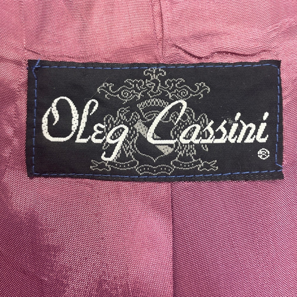 Vintage New Oleg Cassani Womens Size 14 Long Sleeve Padded Shoulder Jacket