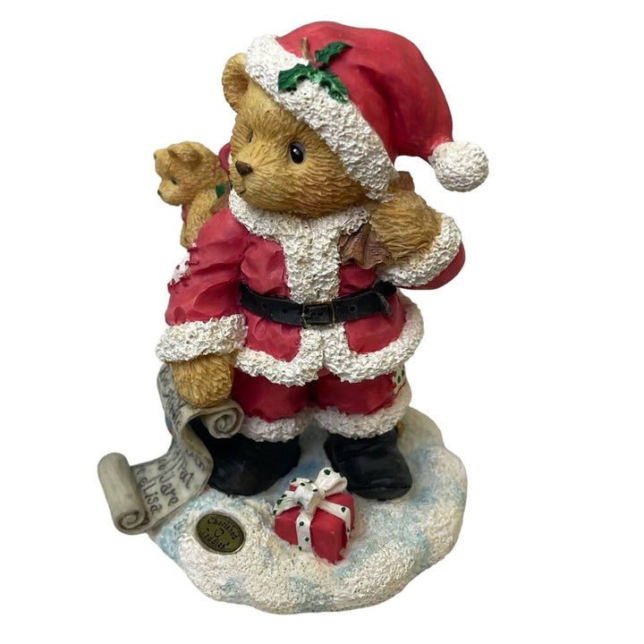 Vintage 1995 Cherished Teddies Nickolas Christmas Santa You&