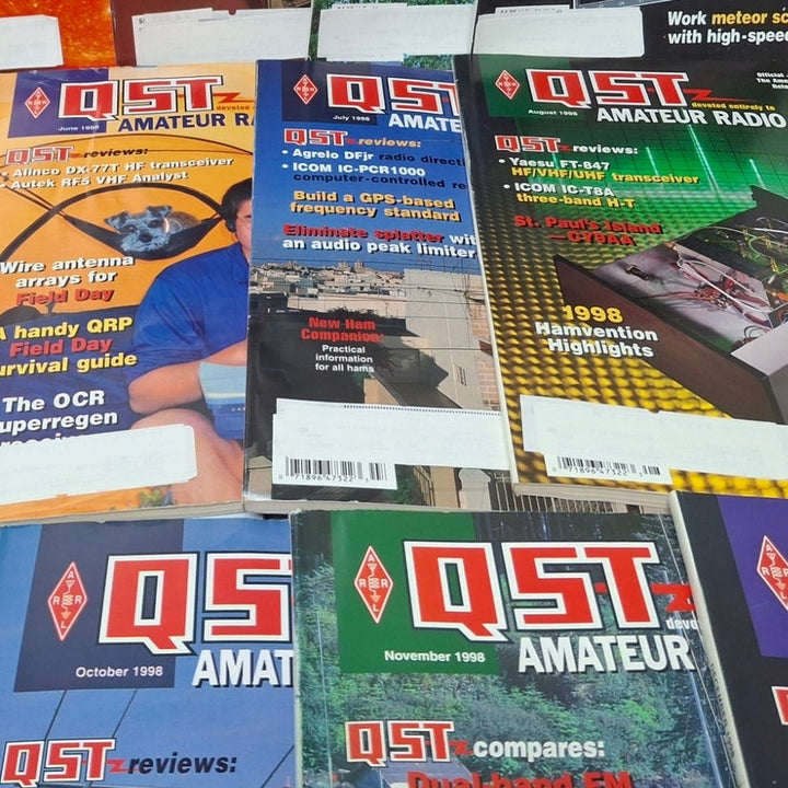 Vintage 1998 QST National Assn Amateur Radio Magazine FULL Year 12 Issues